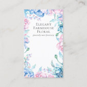 Elegante Bloemen Rustieke Houten Oorbel Sieraden D Visitekaartje (Voorkant)