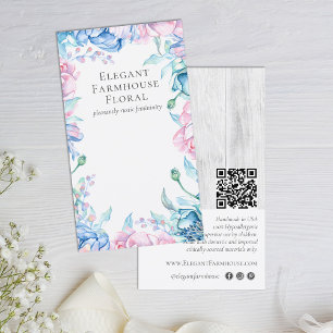 Elegante Bloemen Rustieke Houten Oorbel Sieraden D Visitekaartje