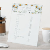Elegante bloemen | Salon prijslijst Service Menu Reclamebord Met Voetstuk (Insitu)