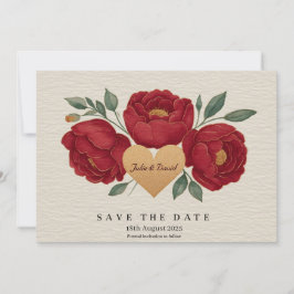 Elegante Bloemen Save the Date Kaart