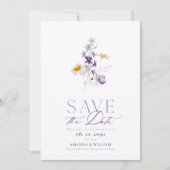 Elegante Bloemen Save the Date Kaart (Voorkant)