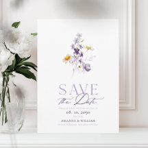 Elegante Bloemen Save the Date Kaart