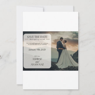 Elegante Bloemen Save the Date Kaart – Moderne Huw
