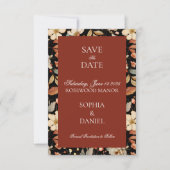 Elegante Bloemen Save the Date Nodig (Voorkant)