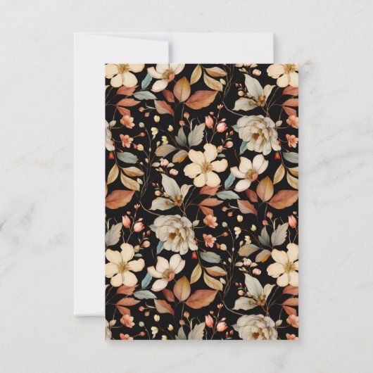 Elegante Bloemen Save the Date Nodig (Achterkant)