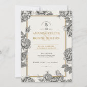 Elegante Bloemen Save the Date Wedding Kaart (Voorkant)