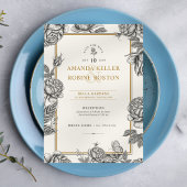 Elegante Bloemen Save the Date Wedding Kaart