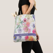Elegante Bloemen Schattige Trendy Chic Stijlvolle  Tote Bag (Dichtbij)