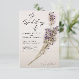 Elegante Bloemen Schone Lavendel Bruiloft Kaart