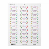Elegante Bloemen Script Moderne Retouradreslabel Etiket (Full Sheet)