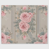 Elegante  Bloemen Shabby Chic Cadeaupapier (Vlak)
