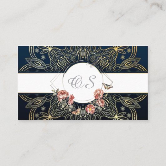  Elegante Bloemen Sjabloon 13 Visitekaartje (Achterkant)