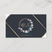 Elegante Bloemen Sjabloon 14 Visitekaartje (Achterkant)