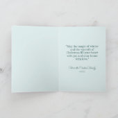 Elegante Bloemen Sneeuwman Kerstmis Feestdagen Kaart (Binnen)