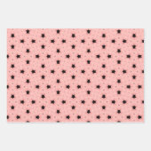 Elegante Bloemen & Sterren Patroon Set in Blush To Inpakpapier Vel (Voorkant 2)