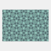 Elegante Bloemen & Sterrenpatronen in Mint Tones Inpakpapier Vel (Voorkant 3)