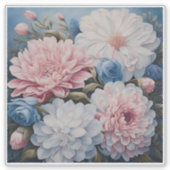 Elegante bloemen Sticker (Voorkant)