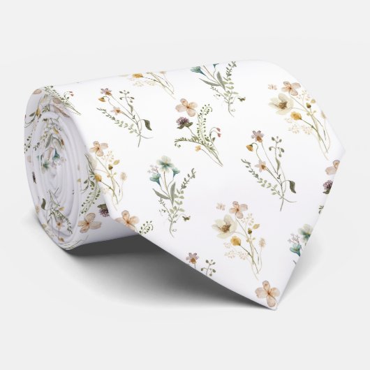 Elegante Bloemen Stropdas (Opgerold)