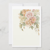 Elegante Bloemen Sweet 16 Verjaardag Uitnodiging K (Achterkant)