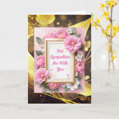 Elegante Bloemen Sympathie Kaart (Gele Bloem)