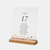 Elegante Bloemen Tafel Nummer Acryl Teken Acryl Bord (Hoek)