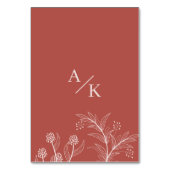 Elegante Bloemen Terracotta Boho bruiloft Kaart (Achterkant)