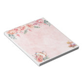 Elegante Bloemen Thee Partij Notitieblok (Schuin)