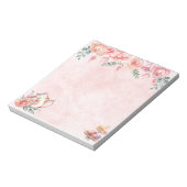 Elegante Bloemen Thee Partij Notitieblok (Linkerzijde)