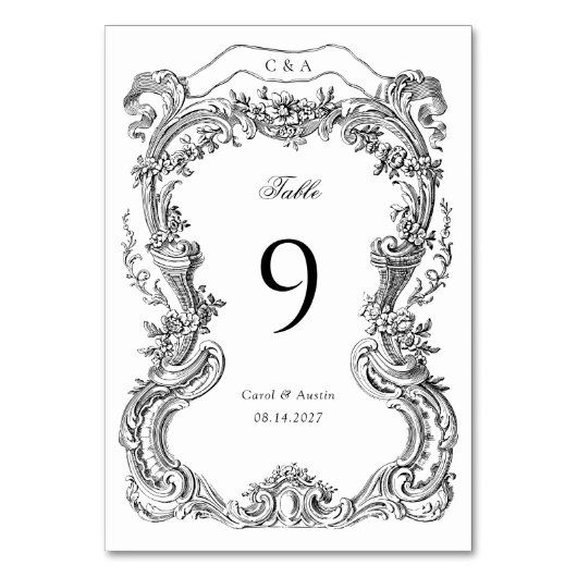 Elegante  Bloemen Toile Lijst bruiloft Kaart (Achterkant)