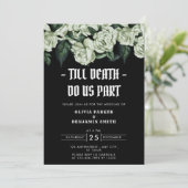 Elegante bloemen tot de dood ons deel bruiloft kaart (Staand voorkant)