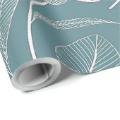 Elegante Bloemen Transparant Abstract Cadeau Cadeaupapier (Rol Hoek)