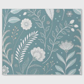 Elegante Bloemen Transparant Abstract Cadeau Cadeaupapier (Vlak)