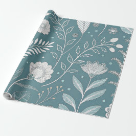 Elegante Bloemen Transparant Abstract Cadeau Cadeaupapier