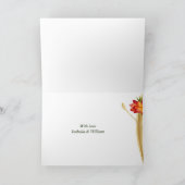 Elegante Bloemen Tropische Zomer Huwelijk Dank u Bedankkaart (Binnen)