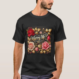 Elegante Bloemen Trouwen Mij Mannen Tshirt