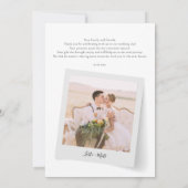 Elegante Bloemen Trouwfoto Custom Bedankkaart (Achterkant)