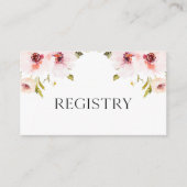 Elegante Bloemen Trouwregister Kaart (Voorkant)