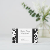 Elegante Bloemen Trouwtafel Plaats Instelling Kaar Plaatskaartje (Staand voorkant)