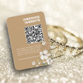 Elegante Bloemen Trouwwebsite QR code Foto RSVP Informatiekaartje