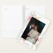 Elegante Bloemen Twee Foto en Naam Planner (Display)