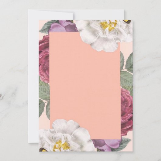 Elegante bloemen uitnodiging (Voorkant)