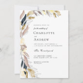 Elegante bloemen uitnodiging (Voorkant)