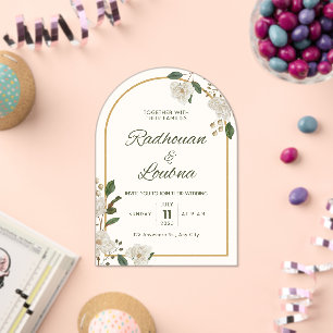Elegante Bloemen Uitnodiging bruiloft Kaart ontwer