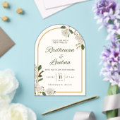 Elegante Bloemen Uitnodiging bruiloft Kaart ontwer (Insitu (Huwelijk))