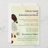 Elegante Bloemen Uitnodiging Set (Achterkant)