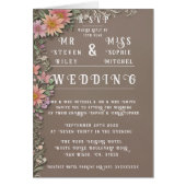 Elegante Bloemen Uitnodiging Sets (Voorkant)