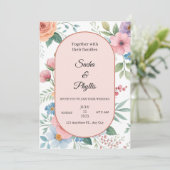 Elegante Bloemen Uitnodiging Sjabloon (Staand voorkant)