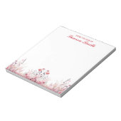 Elegante bloemen van het bureau van minimalist notitieblok (Linkerzijde)