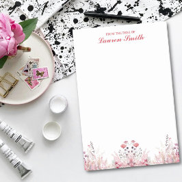 Elegante bloemen van het bureau van minimalist post-it® notes