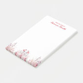 Elegante bloemen van het bureau van minimalist post-it® notes (Schuin)